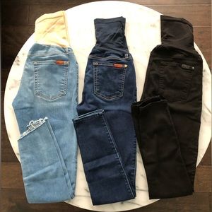 7 for all Mankind skinny maternity jeans bundle.